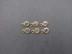 Labradorite 18K Gold Filled Bezel 5 mm, Single Connector, Labradorite Charm