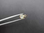 Labradorite 18K Gold Filled Bezel 5 mm, Single Connector, Labradorite Charm
