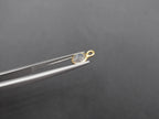 Labradorite 18K Gold Filled Bezel 5 mm, Single Connector, Labradorite Charm