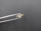 Labradorite 18K Gold Filled Bezel 5 mm, Double Connector, Labradorite Charm