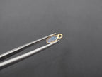 Labradorite 18K Gold Filled Bezel 6x4 mm, Single Connector, Labradorite Charm