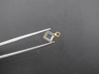 Labradorite 18K Gold Filled Bezel 6x6 mm, Single Connector, Labradorite Charm