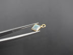 Labradorite 18K Gold Filled Bezel 6x6 mm, Single Connector, Labradorite Charm