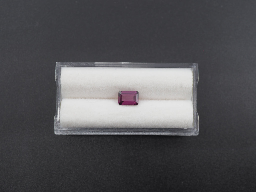Purple Garnet Faceted Rectangle Shape 7x5 mm Approximately 1.06 Carat