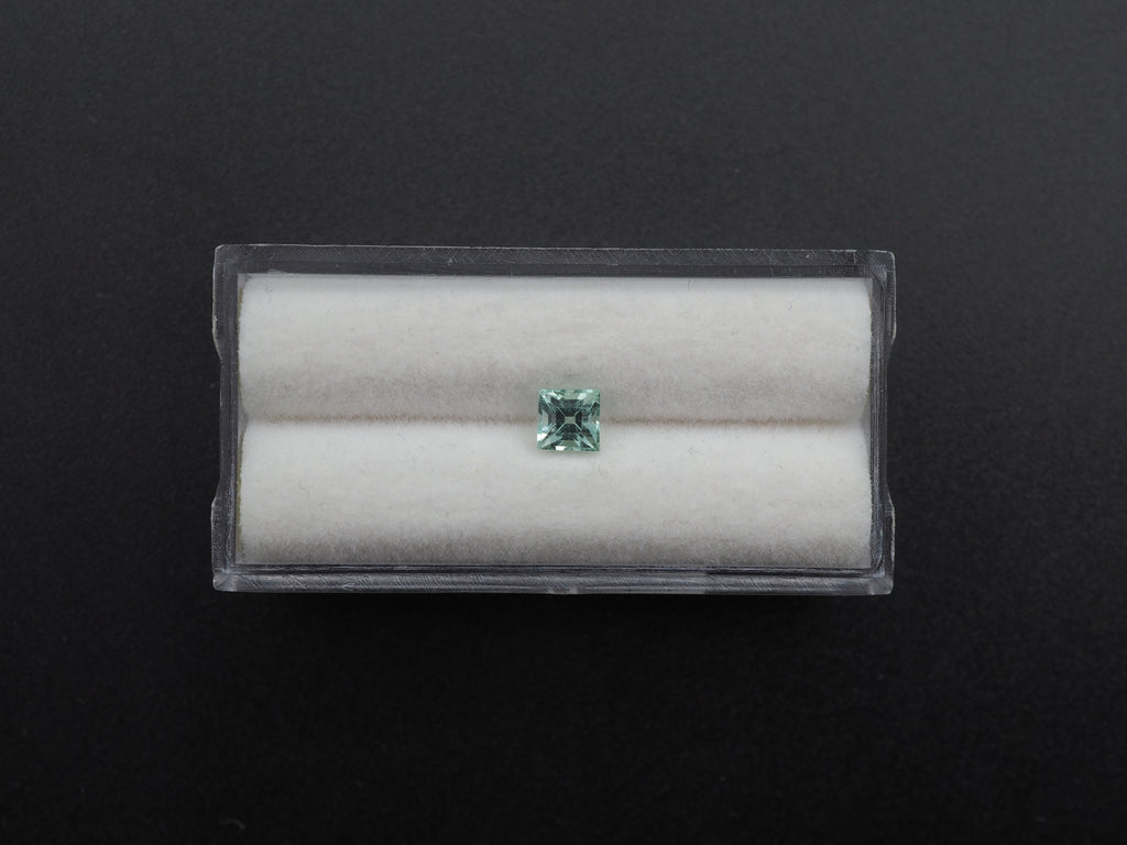 Paraiba Tourmaline  Faceted Square Shape 4.45 x 3.58mm Single Piece Approximately 0.51 Carat