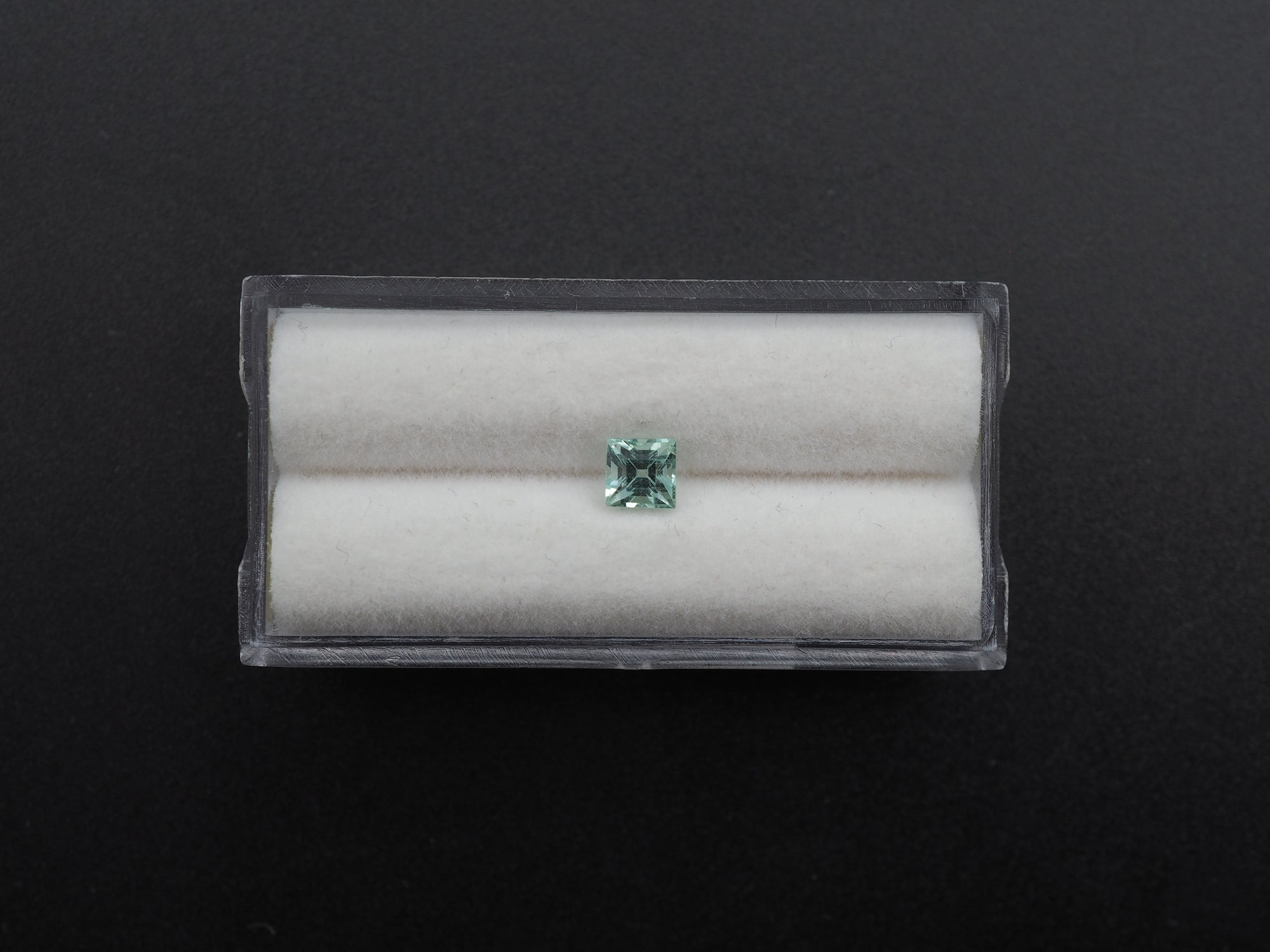 Paraiba Tourmaline  Faceted Square Shape 4.45 x 3.58mm Single Piece Approximately 0.51 Carat