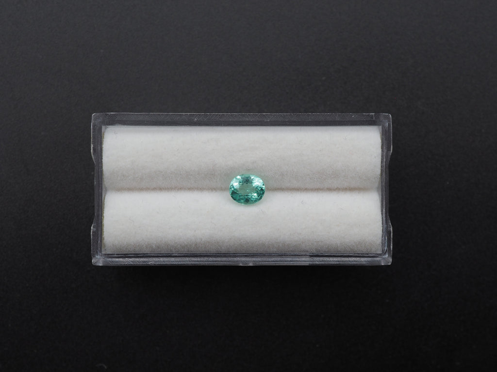 Paraiba Tourmaline  Faceted Oval Shape 5.8 x 5 x 3 mm Single Piece Approximately 0.61 Carat