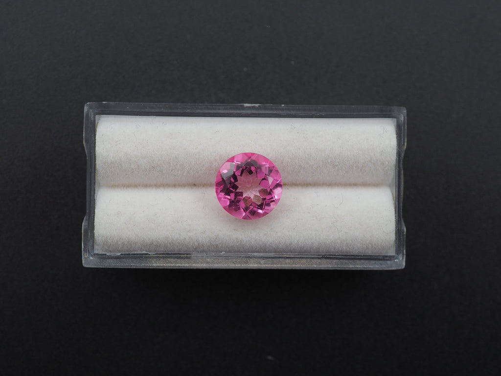 Pink Topaz Faceted Round 10.2mm Approximately 4.58 Carat