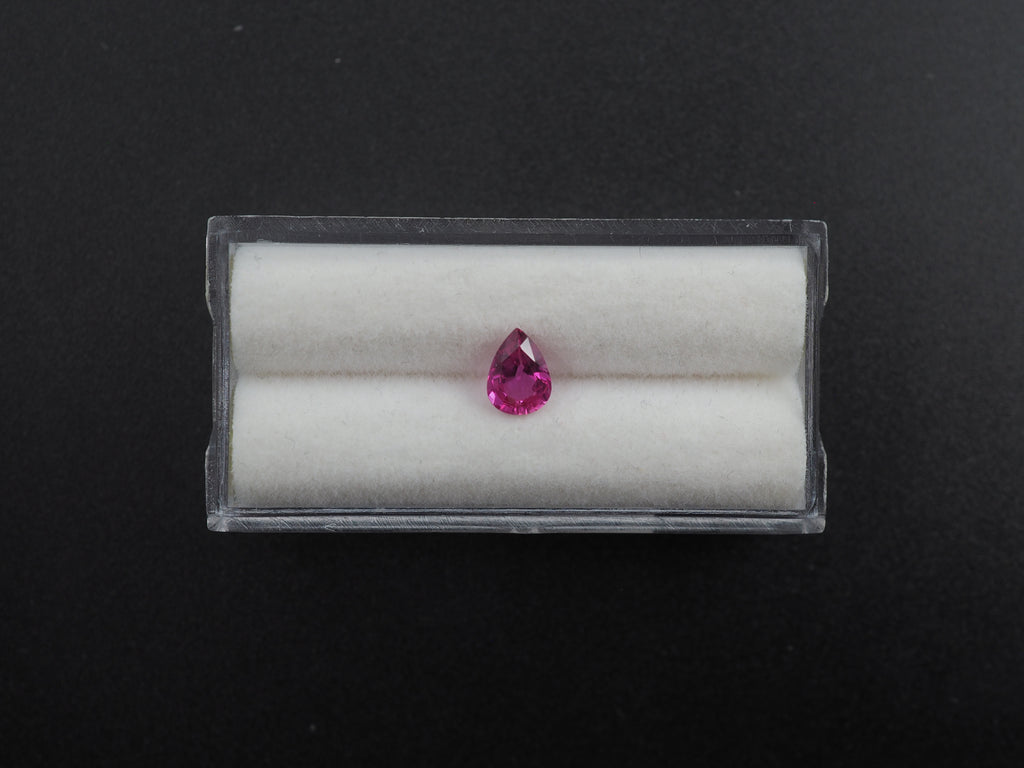 Ruby  Faceted Pear Shape 7 x 5 x 3 mm Single Piece Approximately 0.80 Carat