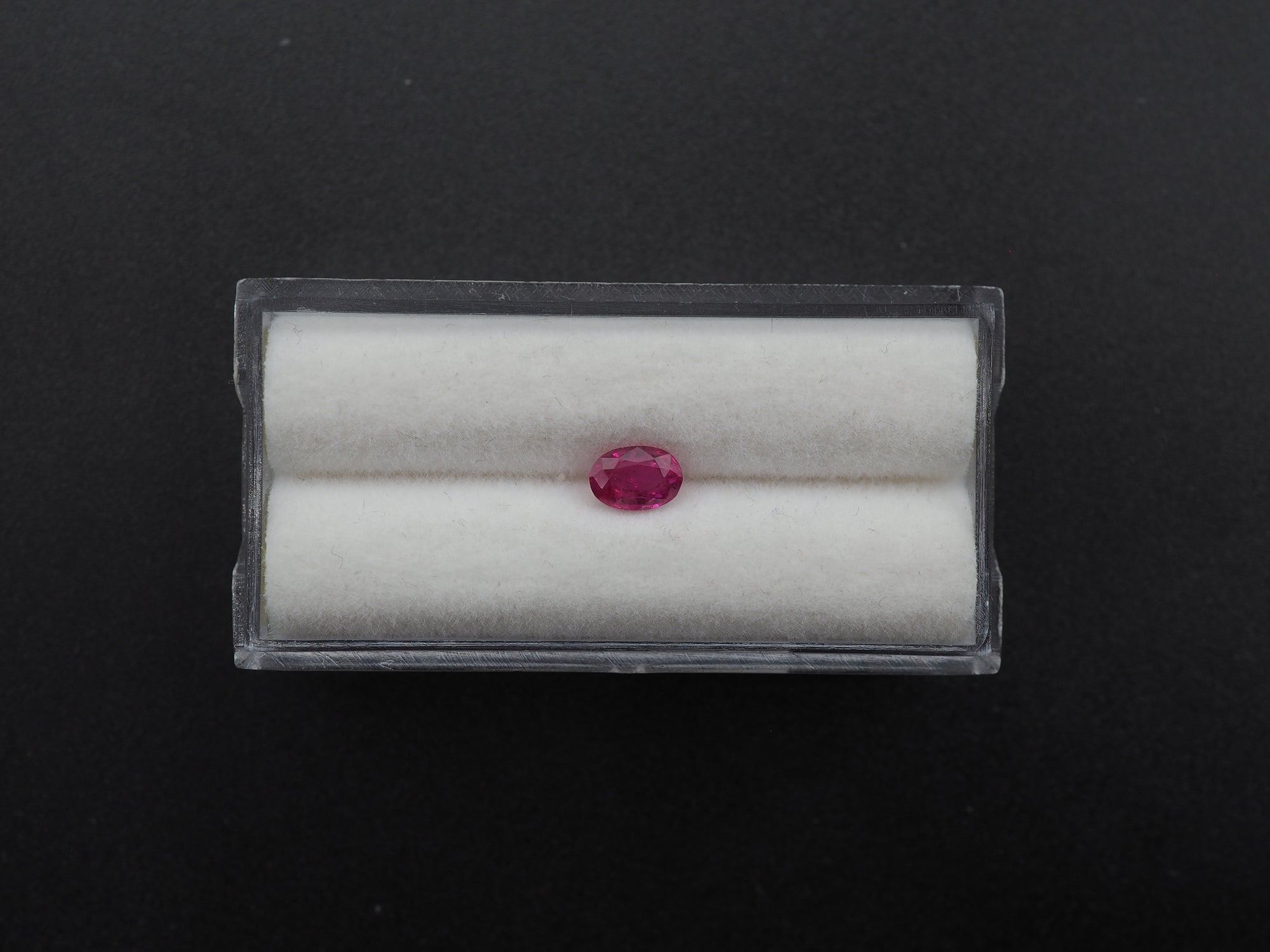 Natural unheated Ruby  Faceted Oval Shape 5.9x4x2.6mm Approximately 0.58Carat
