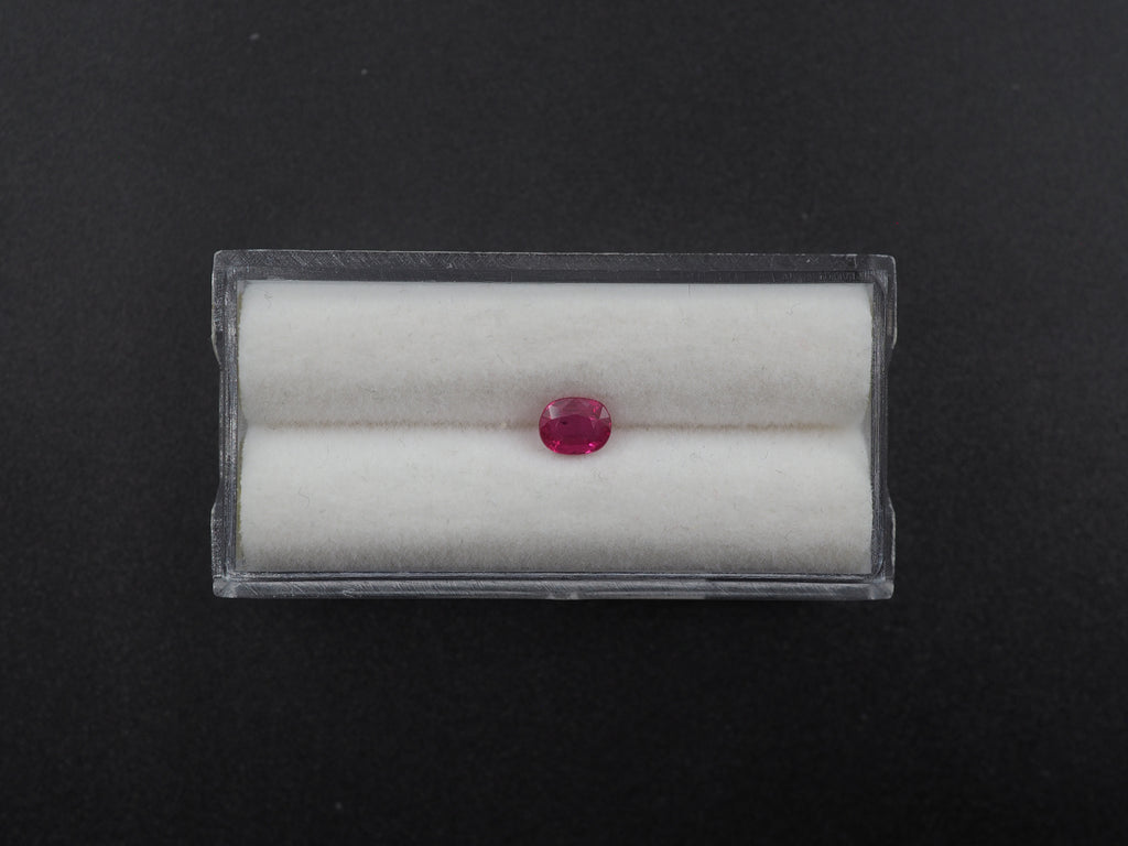 Natural unheated Ruby  Faceted Oval Shape 5.2x4.1x2.4mm  Approximately 0.52 Carat