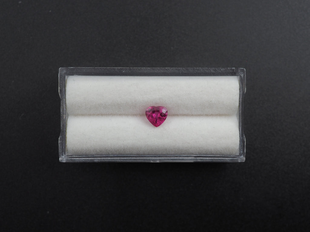 Natural Ruby  Faceted Heart shape 6x5mm Single Piece Approximately 0.78 Carat