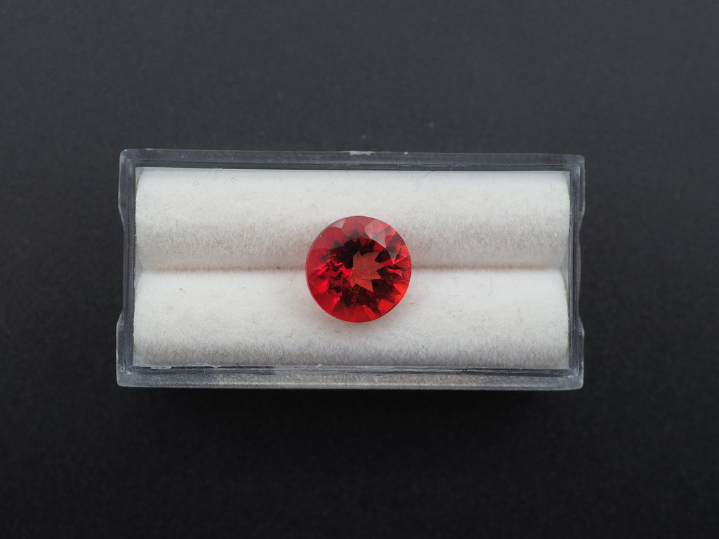 Red Topaz Faceted Round 10.3mm Approximately 4.81 Carat