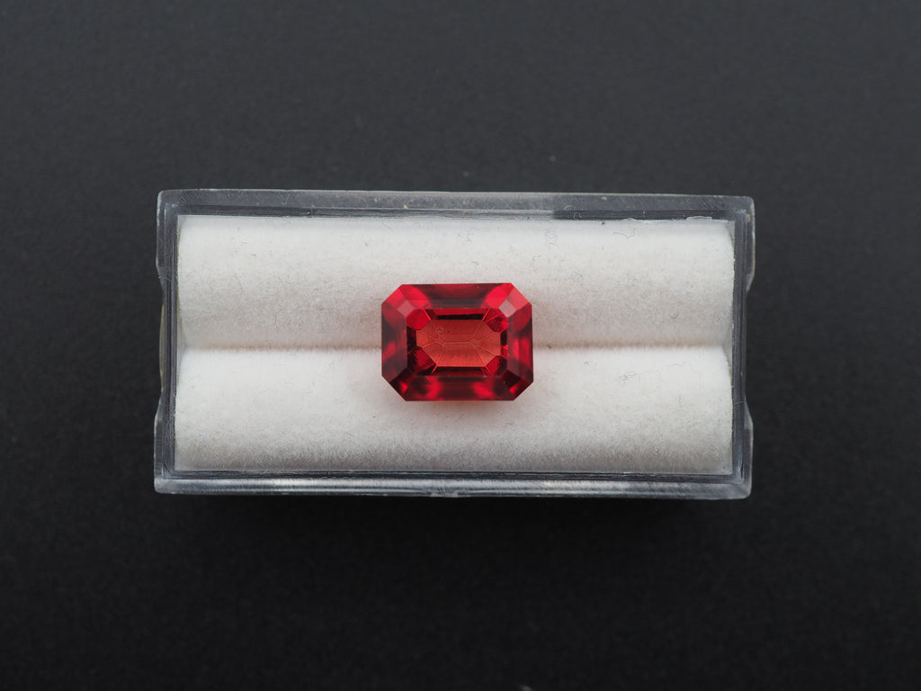 Red Topaz Faceted Emerald Cut 12.2x9.6mm Approximately 7.93 Carat