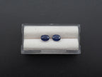 Blue Sapphire Faceted  Oval Shape 7x5 mm Approximately 2.75 Carat, 2 Pieces