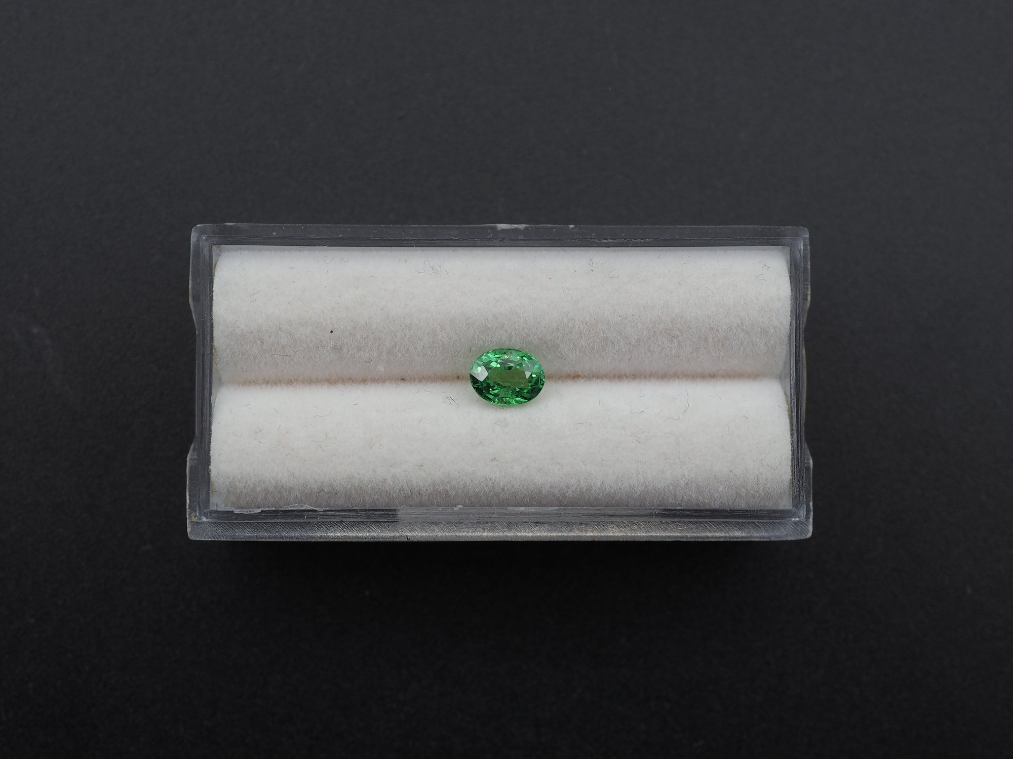 Tsavorite Faceted Oval Shape 6x 4.5 x 3 mm Single Piece Approximately 0.61 Carat
