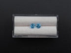 Blue Topaz Faceted matching Pair 5mm Approximately 0.98 Carat