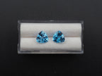 Blue Topaz Faceted Trillion Shape 9 x 5 mm Matching Pair Approximately 5.28 Carat