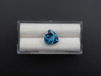 London Blue Topaz Faceted Trillion Shape 11 x 6.5 mm Single Piece Approximately 5.26 Carat