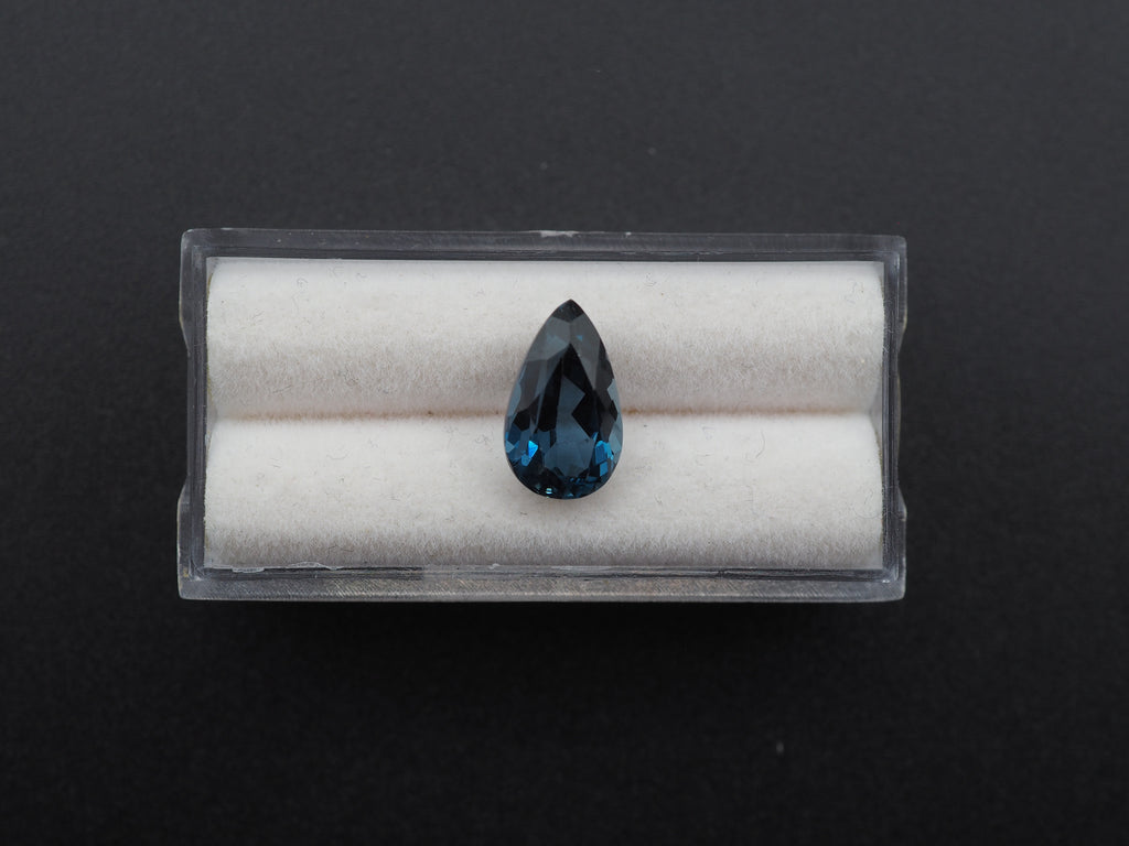 London Blue Topaz Faceted Teardrop  Shape 13x8x8.2mm Single piece Approximately 4.76 Carat