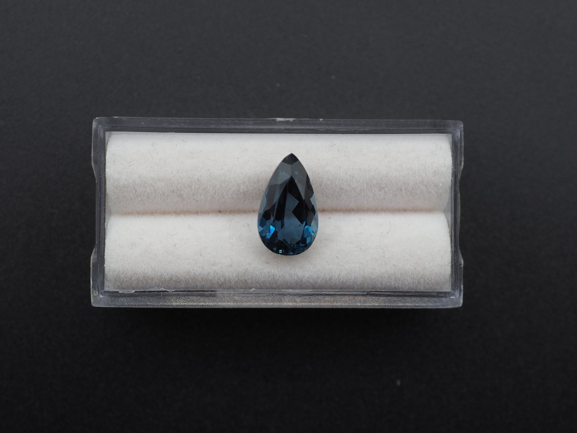 London Blue Topaz Faceted Teardrop  Shape 13x8x8.2mm Single piece Approximately 4.76 Carat