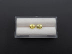 Yellow Sapphire Faceted  Oval Shape 6x5x3.5mm  Matching Pair Approximately 1.90 Carat