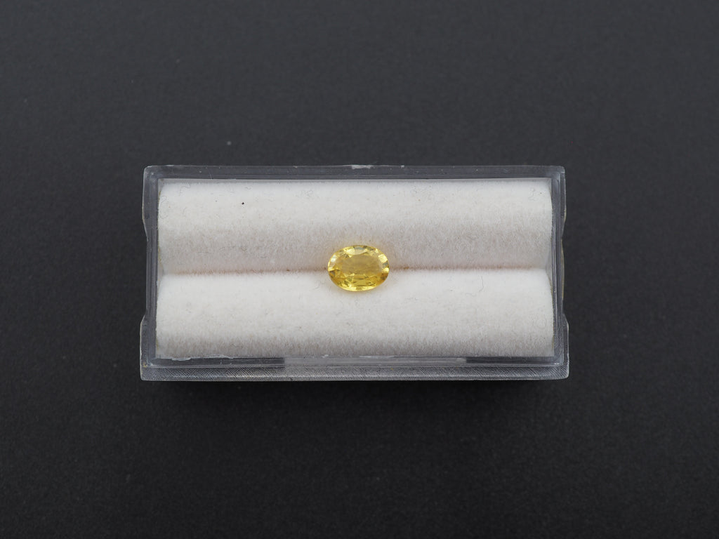 Yellow Sapphire Faceted  Oval Shape 7x5x3mm  Single Piece Approximately 1.12 Carat