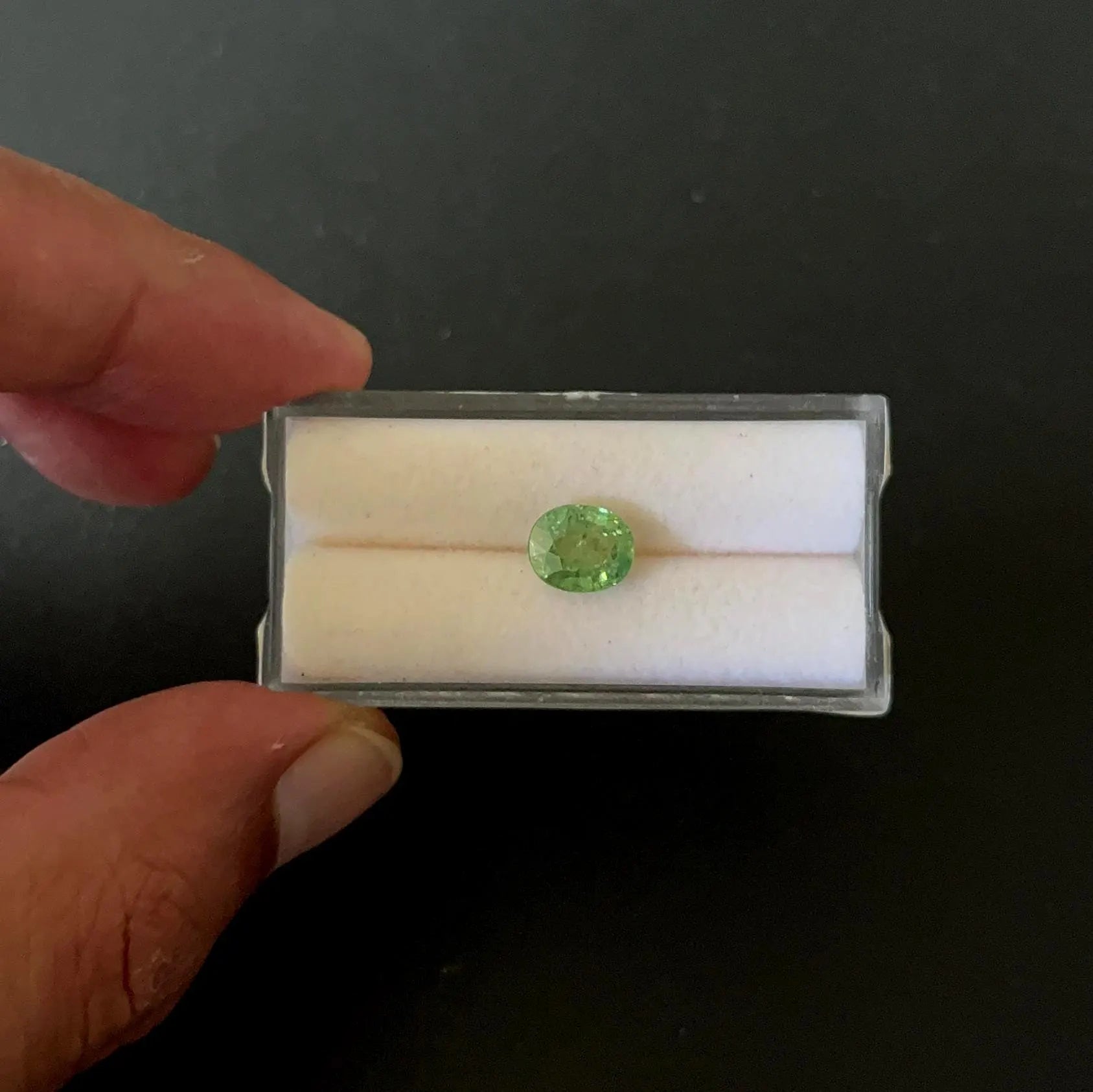 Demantoid Garnet  Faceted 8.3 x 6.9 mm Single Piece Approximately 2.25 Carat (GTG-DG-1)