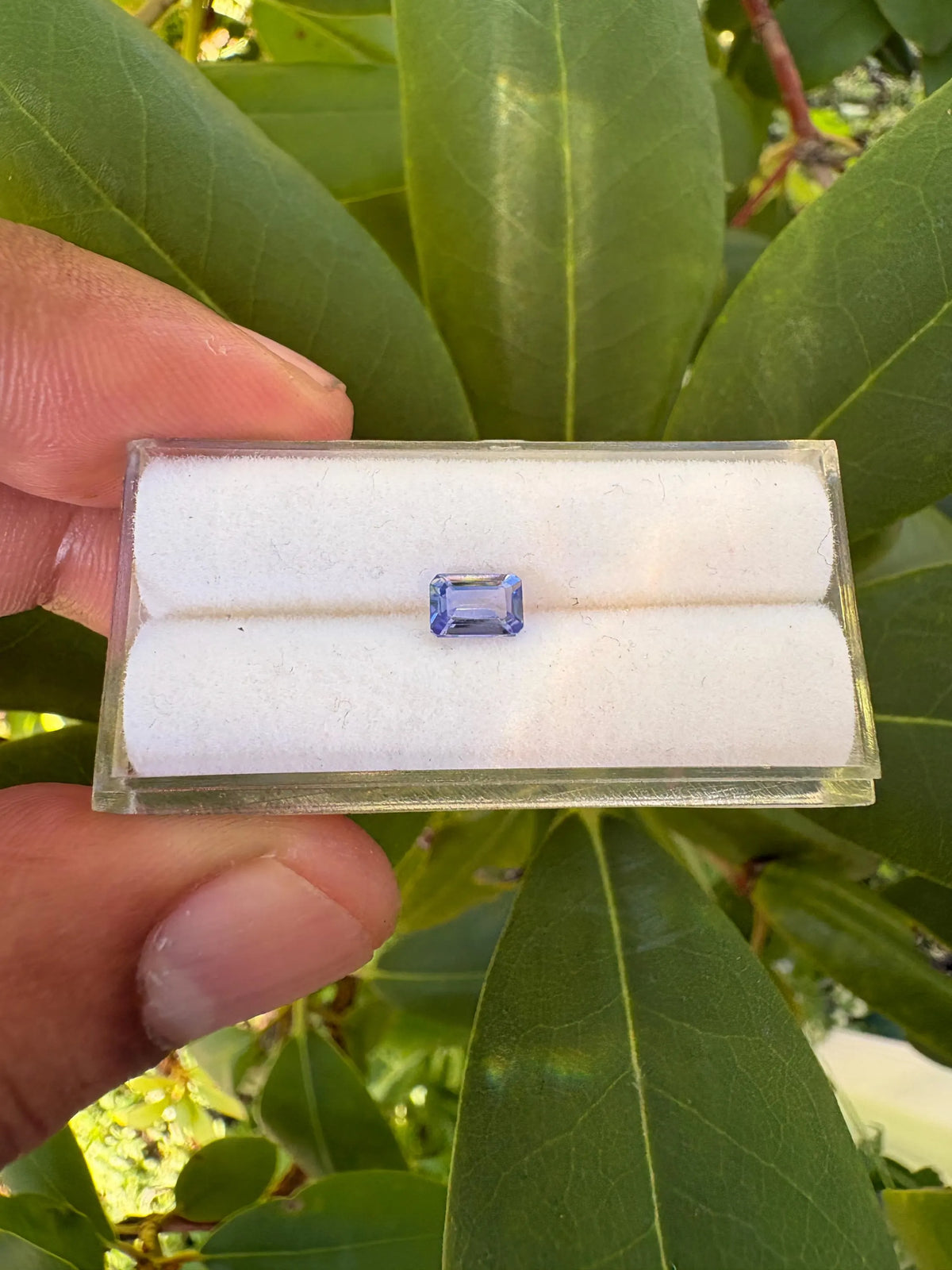Tanzanite Emerald Cut 6.0x4.0mm Faceted Single Piece Approximately 0.55 Carat