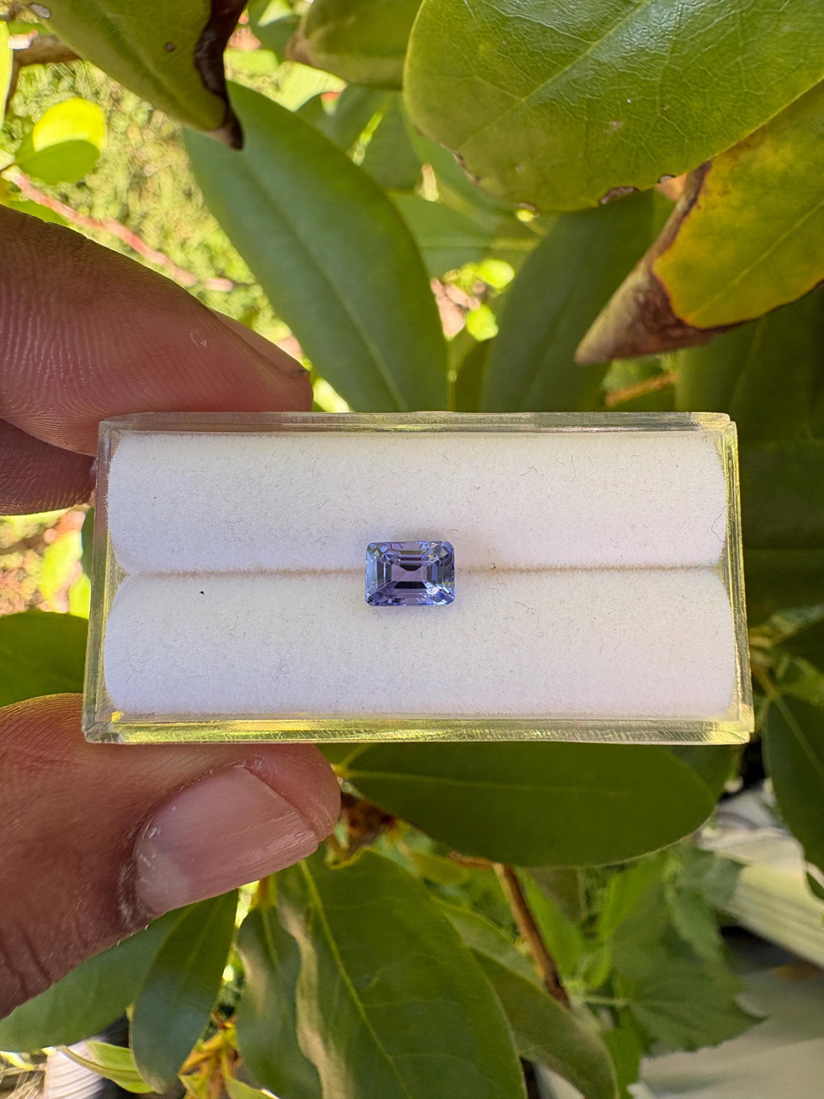 Tanzanite Emerald Cut 6.5x4.8x4.4mm Faceted Single Piece Approximately 1.10 Carat