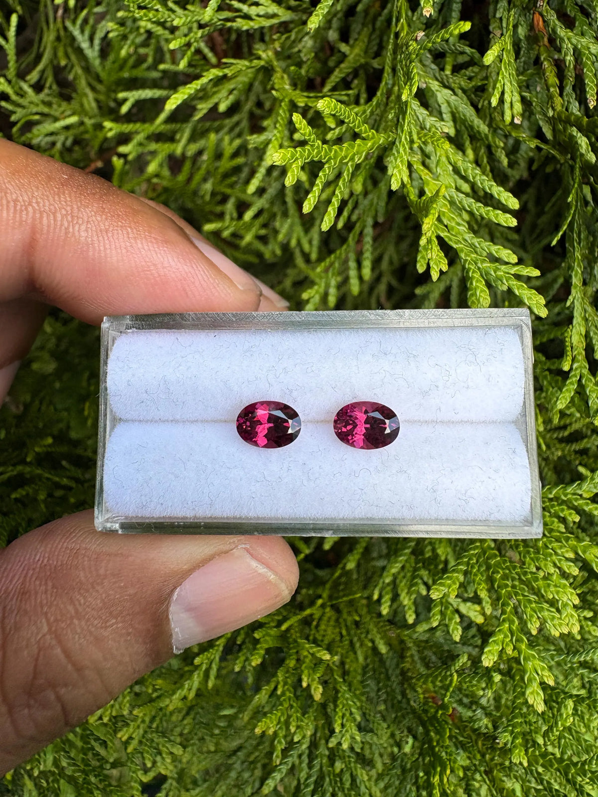 Garnet Oval Shape 7.1x5.2x3.9mm Matching Pair Approximately 2.0 Carat