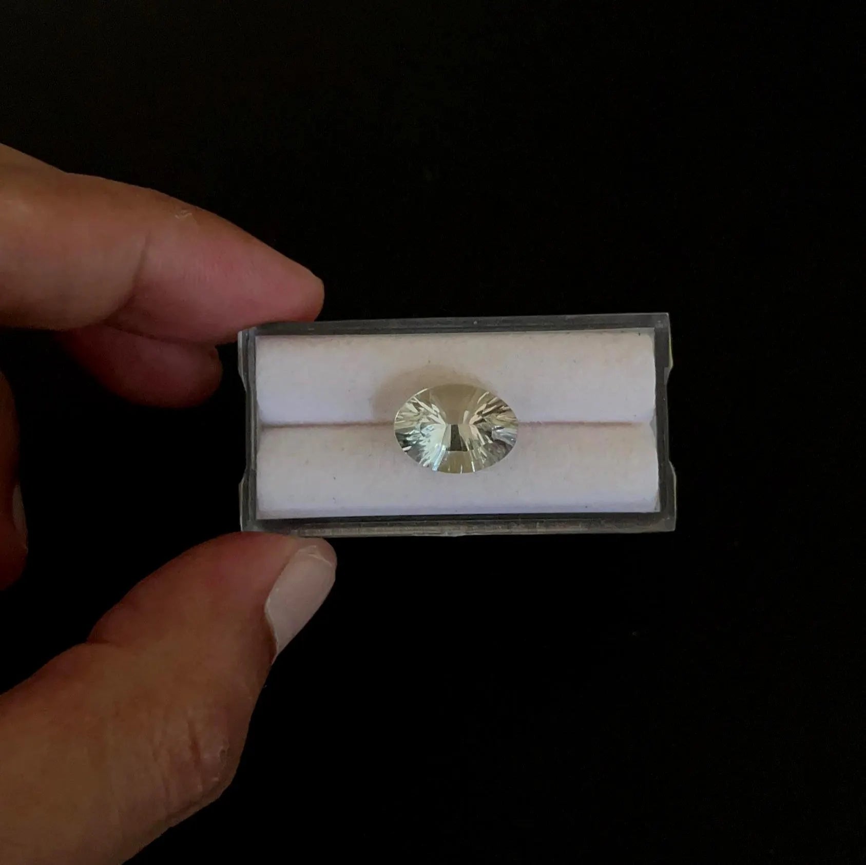 Green Amethyst Faceted 14x10 mm  Single Piece Approximately 3.75 Carat   (GTG-GAM-2)