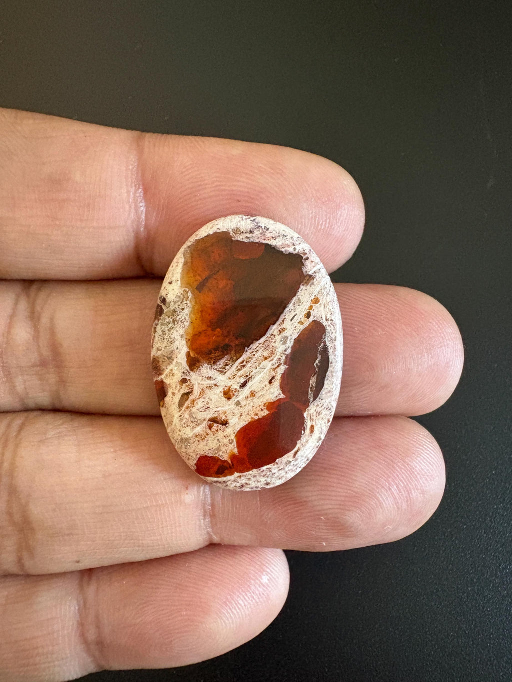 Mexican Fire Opal Cabochon 32x22 mm Approximately 30.42 Carat