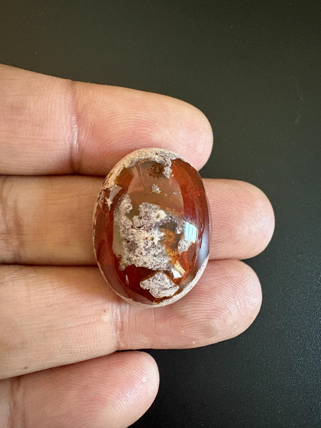 Mexican Fire Opal Cabochon 29x22 mm Approximately 49.10 Carat