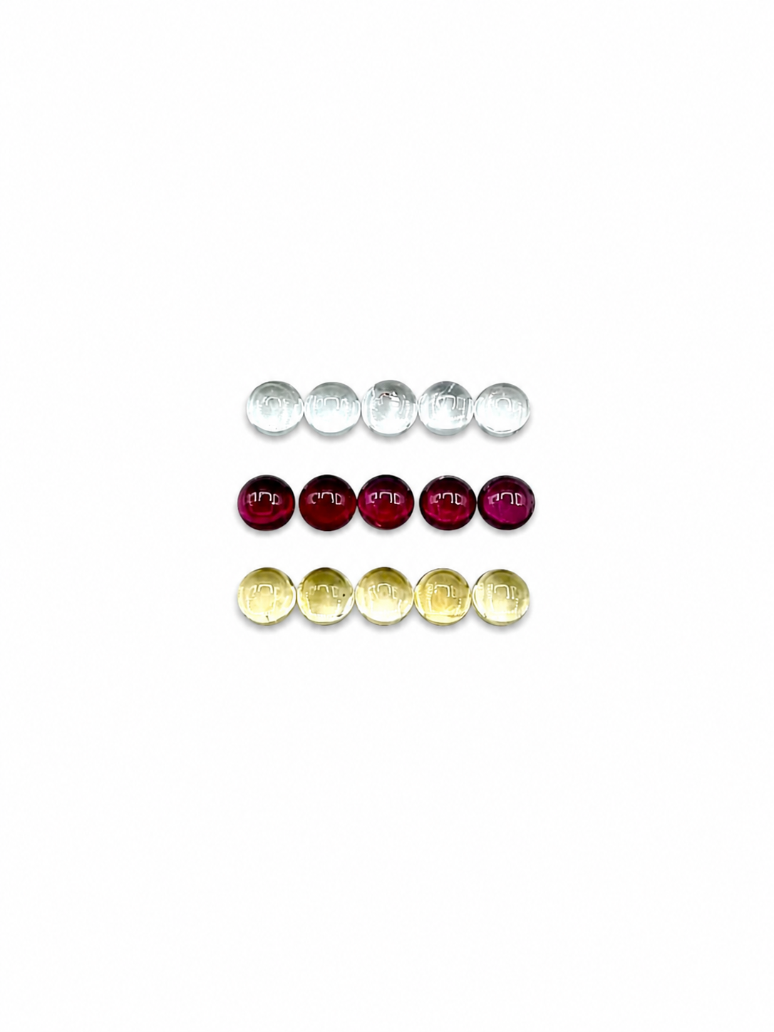 Assorted cabochon garnet, topaz and citrine 3mm approximately 2.18 ct (GTG-GTC-1)