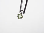 4x4mm Peridot Silver Bezel, Single Connector, Peridot Bezel, Peridot Charm