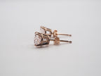 14K Rose Gold  Morganite Stud, Morganite Earring