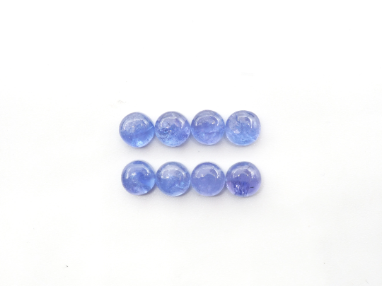 Tanzanite Cabs Round 6 mm Approximately 8.85 Carat