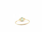 14K Yellow Gold Emerald With Diamond Ring