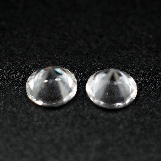 Loose Danburite Round Shape 8 mm Matching Pair Approximately 3.23 Carat