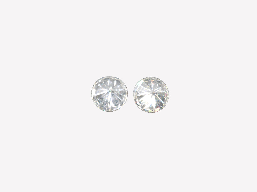 Moissanite Round Shape  7.8mm Matching Pair Approximately 2.87 Carat