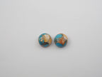 Oyster Copper Turquoise Cabochon Round 10mm Approximately 8.50 Carat (GTG-OT-26)