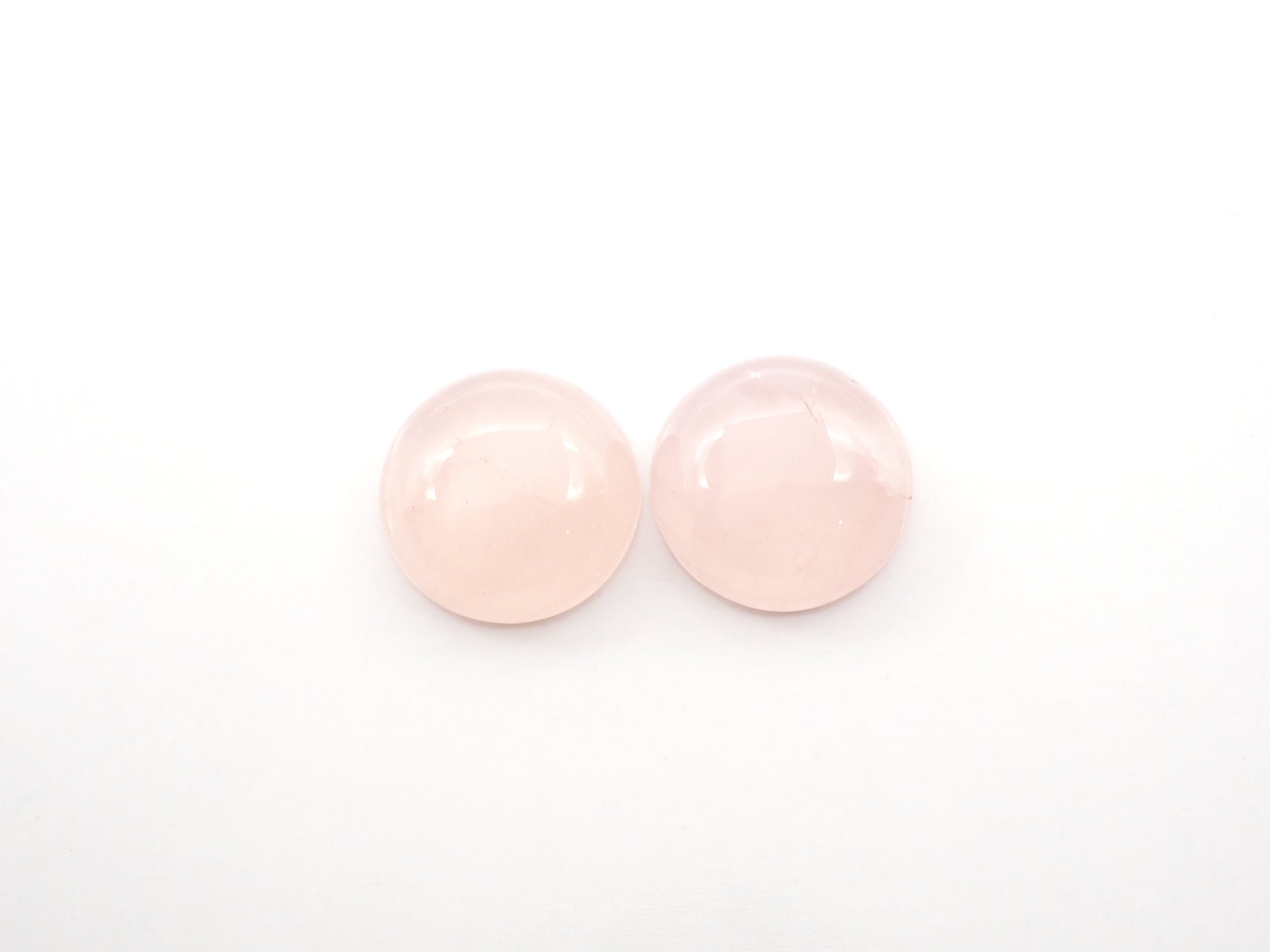 Rose Quartz Cabs Round 14 mm Approximately 16.86  Carat