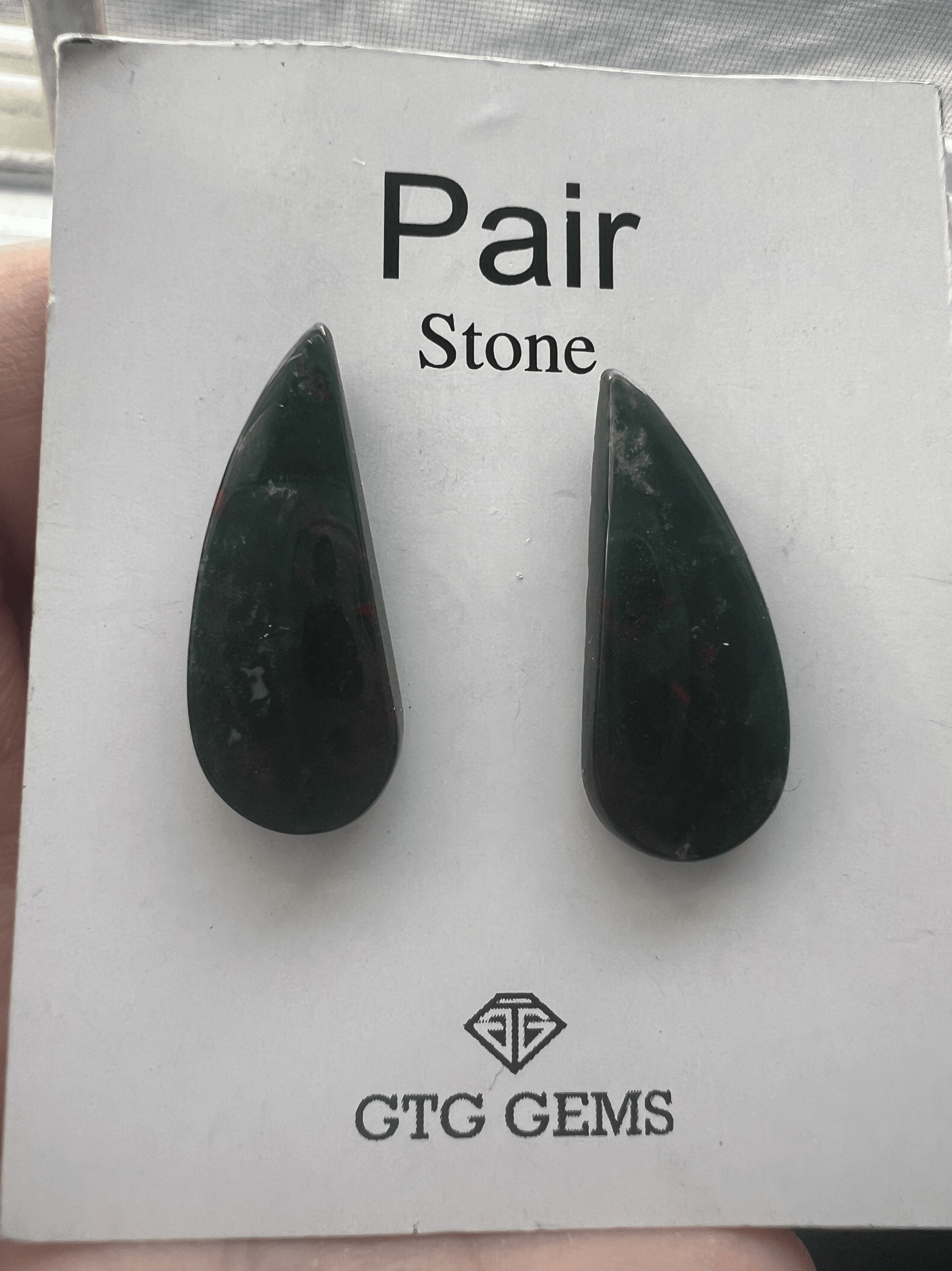 Heliotrope( Blood Stone ) Matching Pair Approximately  16 Carat