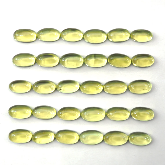 Peridot Cabs Oval 5x3 mm Approximately 9.10 Carat