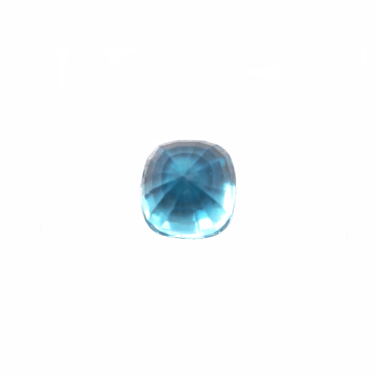 Blue Zircon Cushion Square Shape 8 x 8 x 7mm Approximately 4.77 Carat