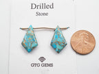 Drilled Blue Turquoise 22x13mm  Approximately 14.50 Carat(GTG-DTR-13)