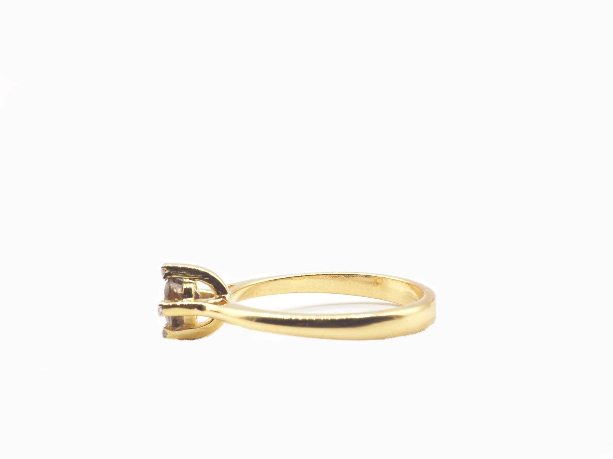 18K  Yellow Gold Alexandrite and Diamond Ring