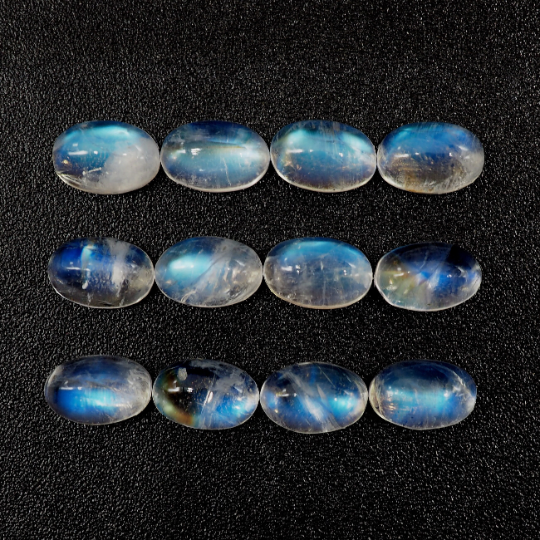 Rainbow Moonstone Cabs Oval  6 x 4 mm Approximately 6.22 Carat