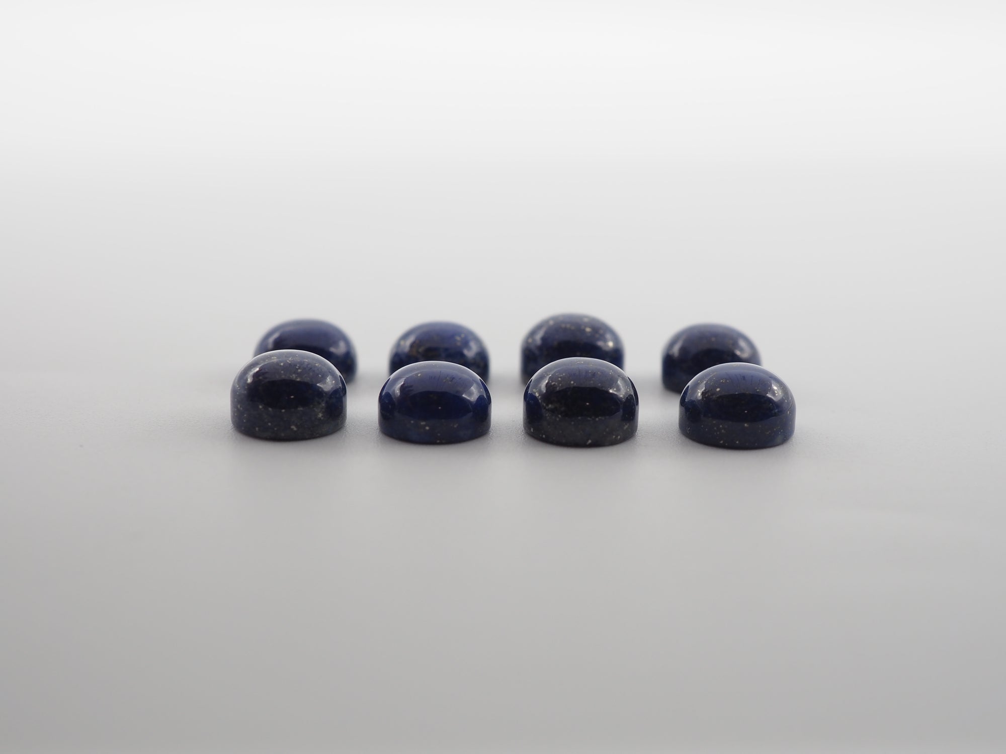Lapis Cabs Round 8 mm Approximately 24 Carat, 8 Pieces